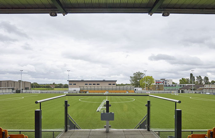 View onto pitch at Arbour Park