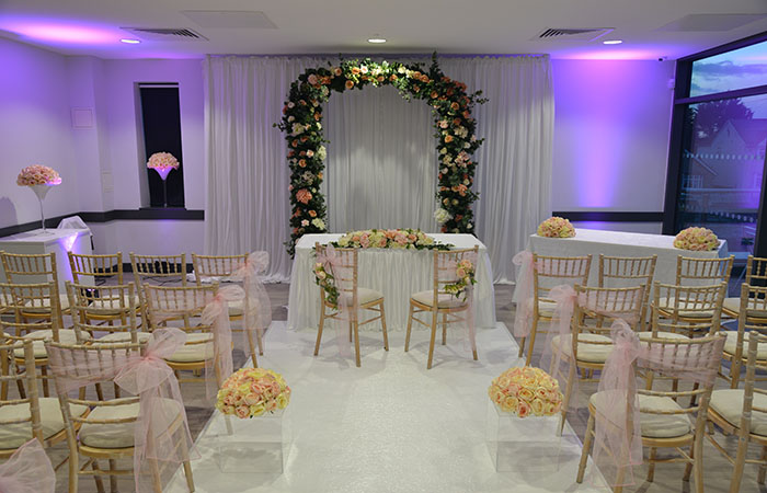 Wedding evening setting first floor at Arbour Park.