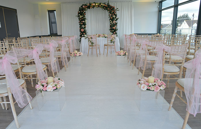 Wedding setting first floor at Arbour Park.