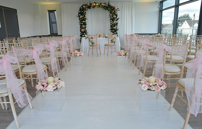 Wedding setting first floor at Arbour Park