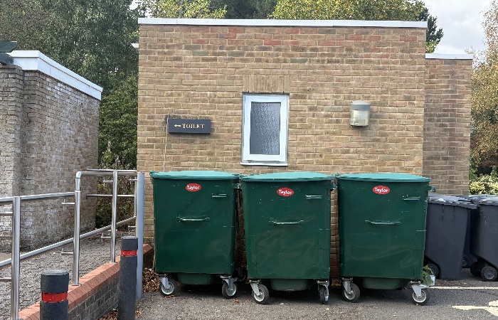 Image of bins located at Slough Cemetery and Crematorium