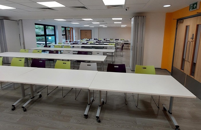 View of Britwell Centre main hall classroom layout