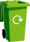 green refuse bin