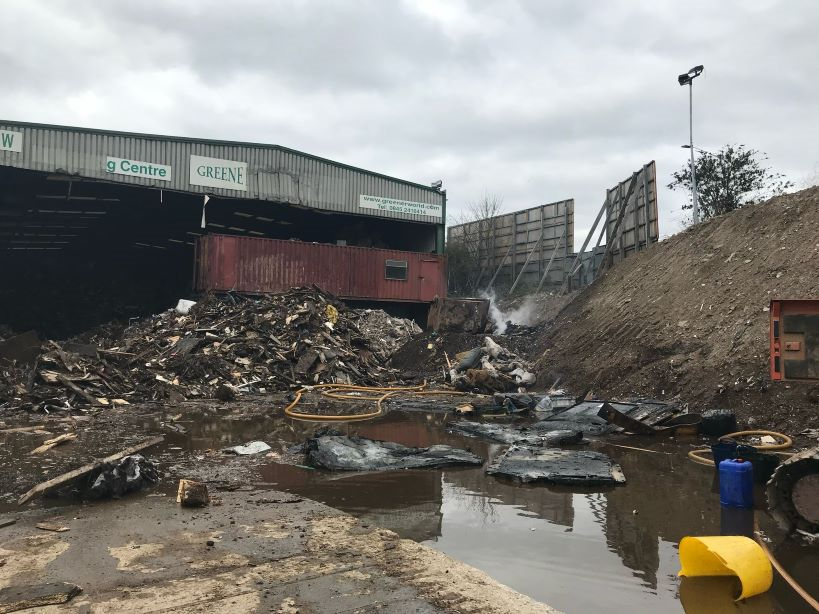 Image of the Greener World site after the first fire