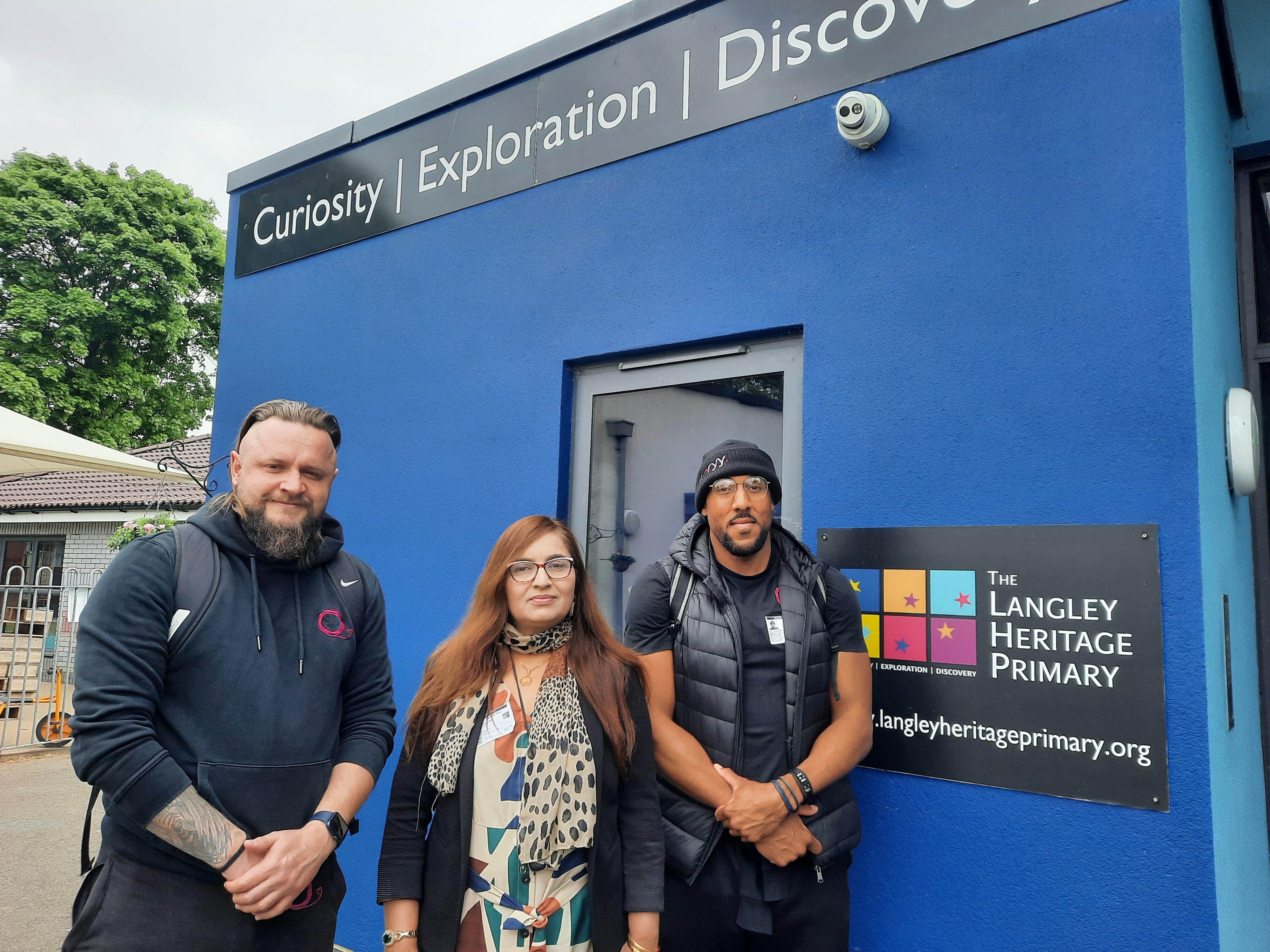 Cllr Shah on a school visit