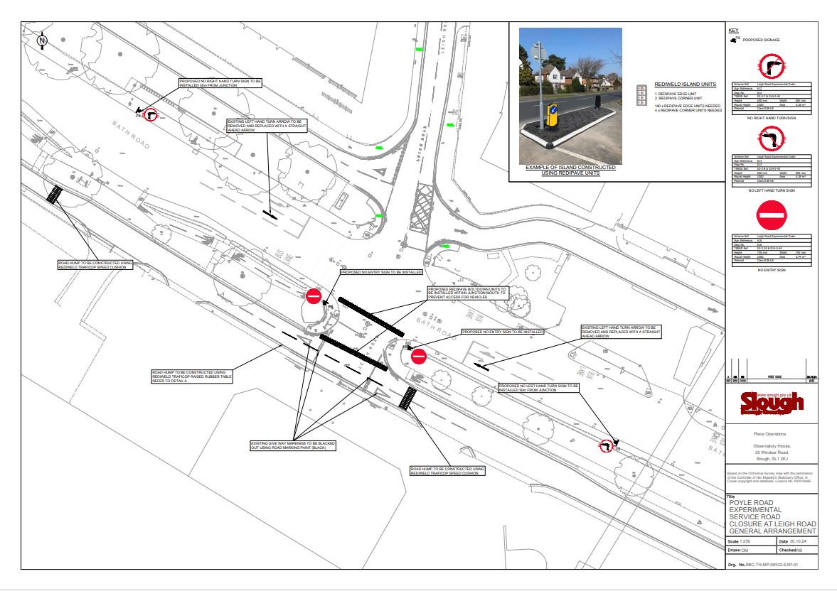 A4 Bath Road, opposite Leigh Road