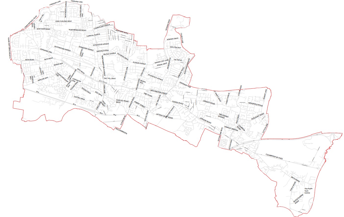 Map of Slough