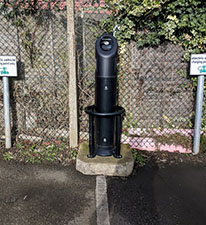 Electric car charging point at Cippenham Library