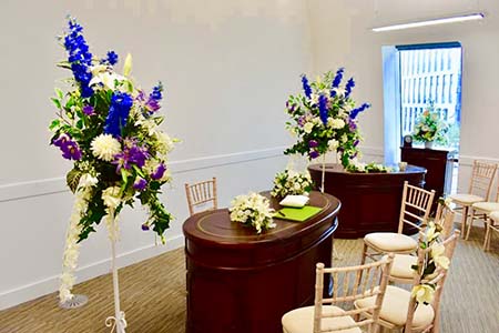 Elizabeth Room set up for a wedding