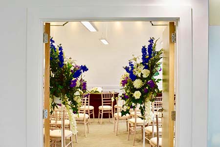 Elizabeth Room set up for a wedding