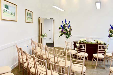 Elizabeth Room set up for a wedding