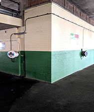 Electric car charging point in Hatfield Car Park