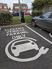 Electric car charging point at Langley Leisure Centre