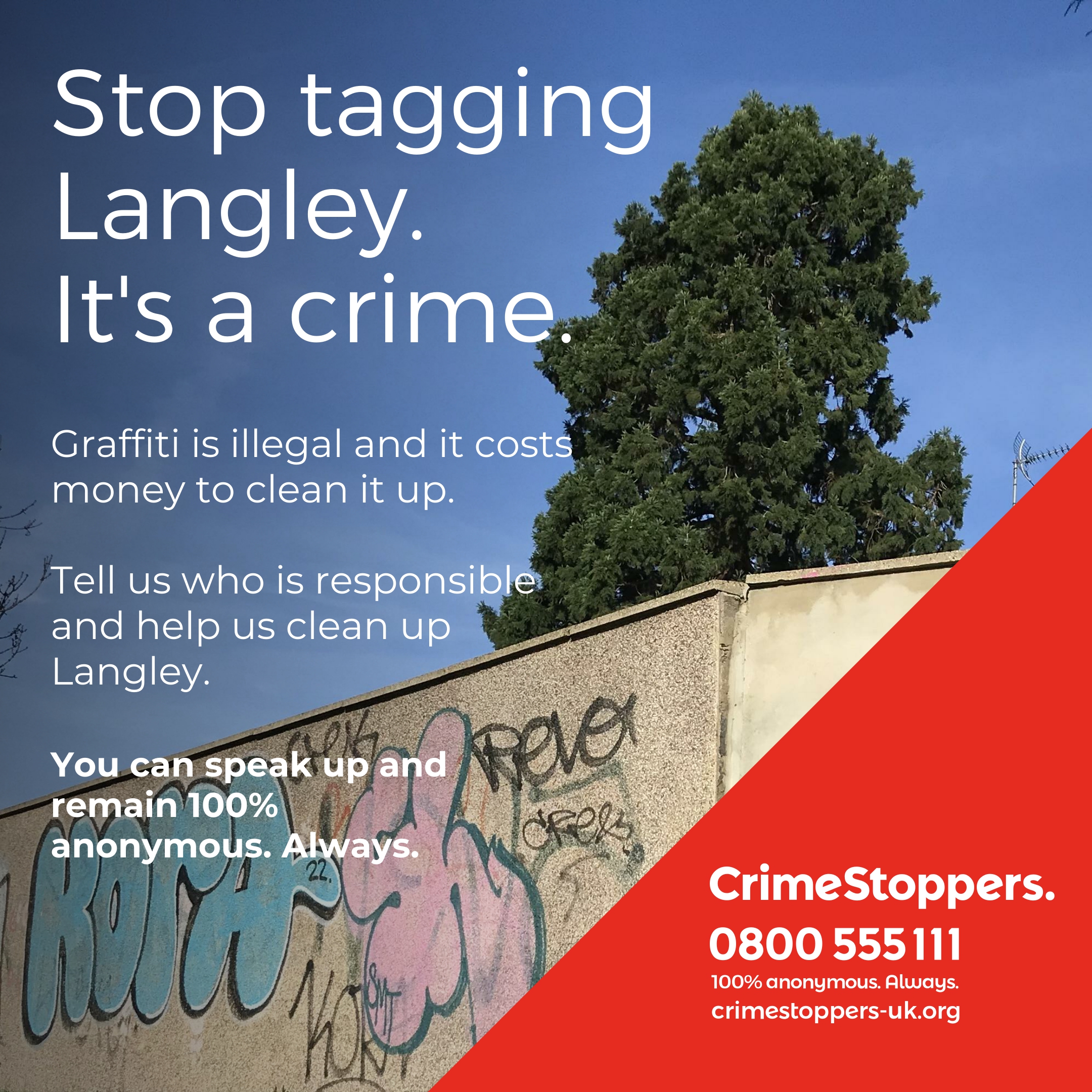 Graffiti in Langley campaign