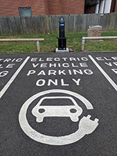 Electric car charging point at Salt hill Activity Centre